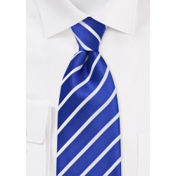 Marine Blue and White Tie