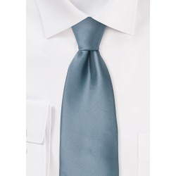 XL Length Tie in Dusty Blue