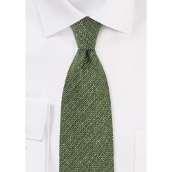 Autumn Wool Tie in Thyme Green