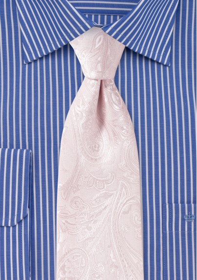 Paisley Tie in Bridal Pink