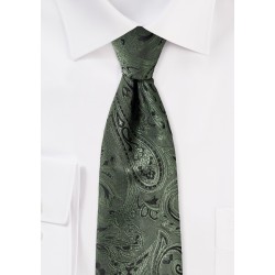 Paisley Tie in Moss in XL