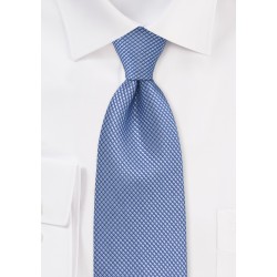 Textured Hydrangea Blue Tie in XL Length