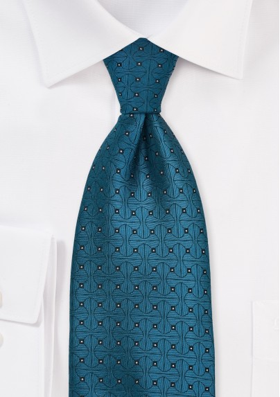 Teal Blue Designer Tie