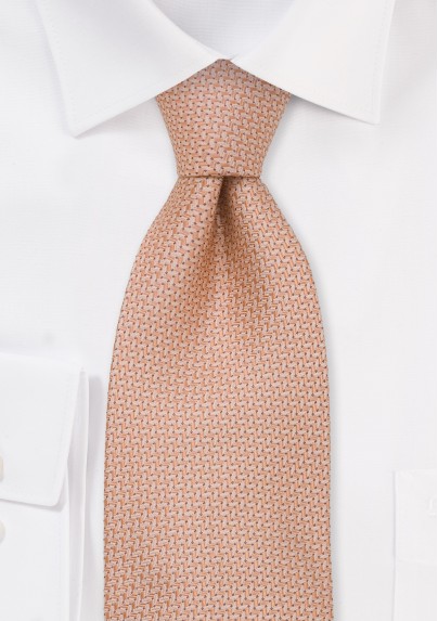 Salmon Designer Silk Tie in Kids Size