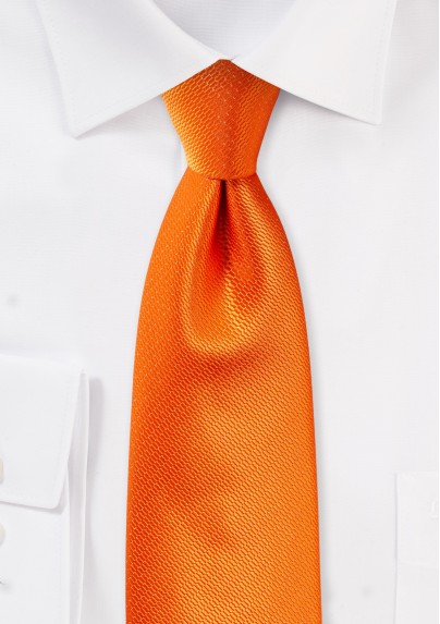 Tangerine Hued Mens Tie