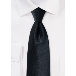 Textured Formal Black Mens Tie