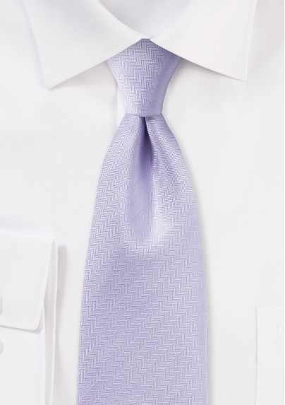 Herringbone Tie in Sweet Lavender