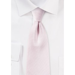 Blush Pink Tie with Herringbone Weave