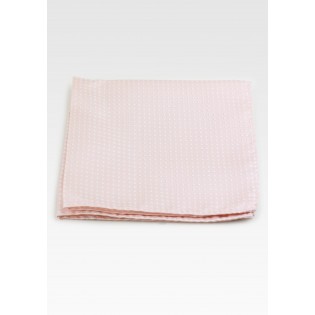 Blush Pink Pocket Square with Dots