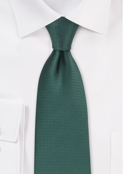Textured Tie in Mallard Green