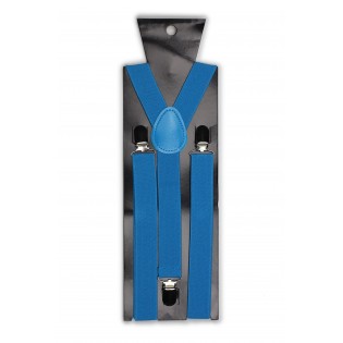 Mens Suspenders in Cyan Blue Packaging