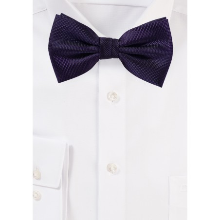 Matte Bow Tie in Eggplant