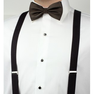 Coffee Brown Men's Bow Tie Styled