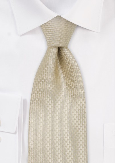 Wedding silk ties - Champagne colored wedding necktie