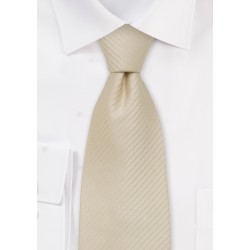 Extra long ties - Cream/tan colored XL-Necktie
