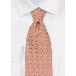 Designer neckties - Peach-pink silk tie