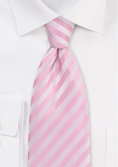 Pink Neck Tie in XL Length