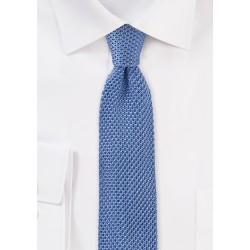 Sky Blue Knitted Skinny Tie