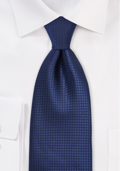 Sapphire Blue Silk Tie in XXL