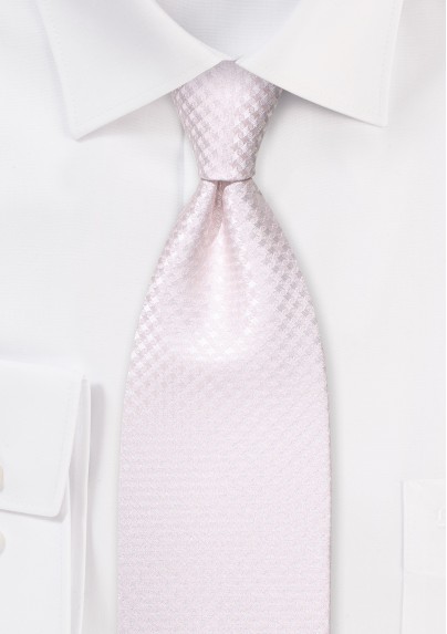 Blush Pink Mens Necktie with Micro Checks - Mens-Ties.com