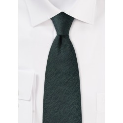 Textured Wool Tie in Smoke Gray and Green