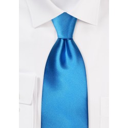 Solid Ice Blue Necktie in XL