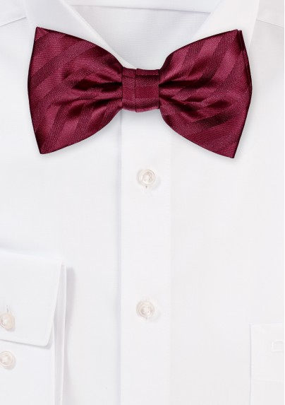 Single Color Burgundy Bow Tie