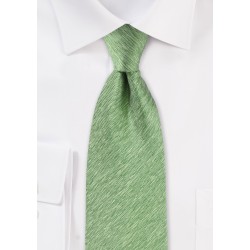 Light Fern Green Herringbone Tie