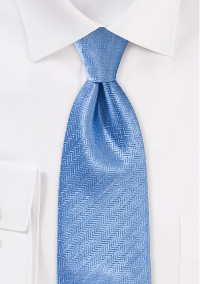 Patterned Tie in Soft Cornflower Blue - Mens-Ties.com
