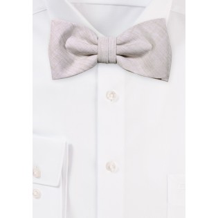 Matte Gray Cotton Bow Tie