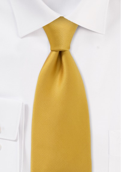 XL Solid Mustard Yellow Tie