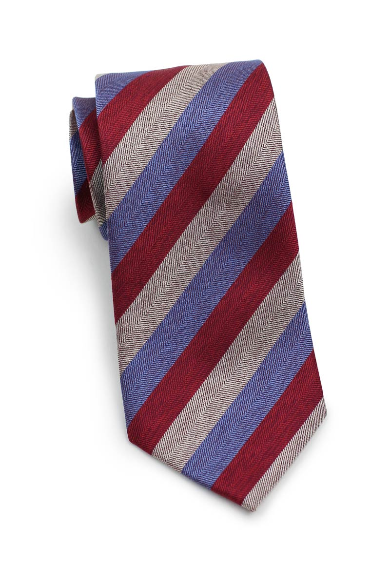 Herringbone Striped Summer Necktie