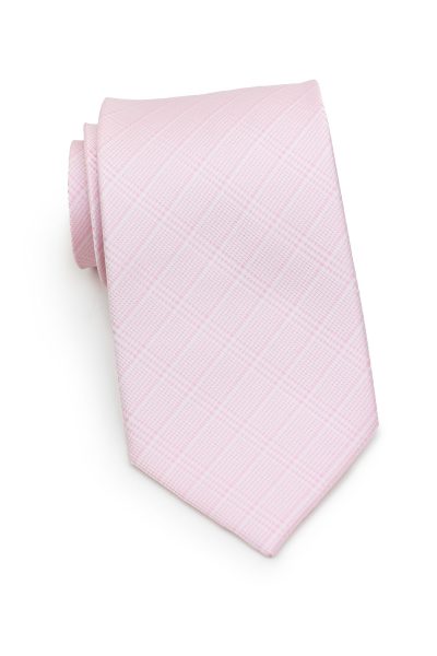 Trendy Summer Glen Check Solid Pink tie
